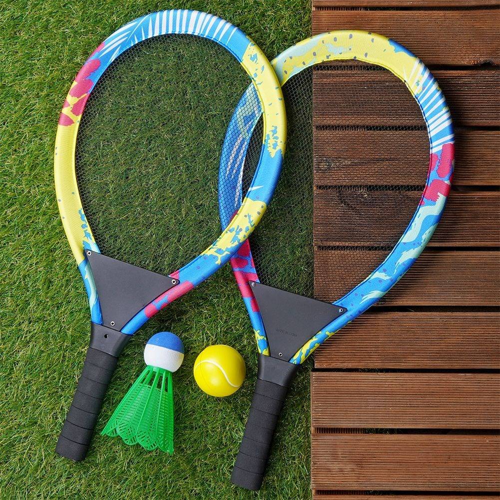 Set for 2: Large rackets, large & small ball, light & flexible