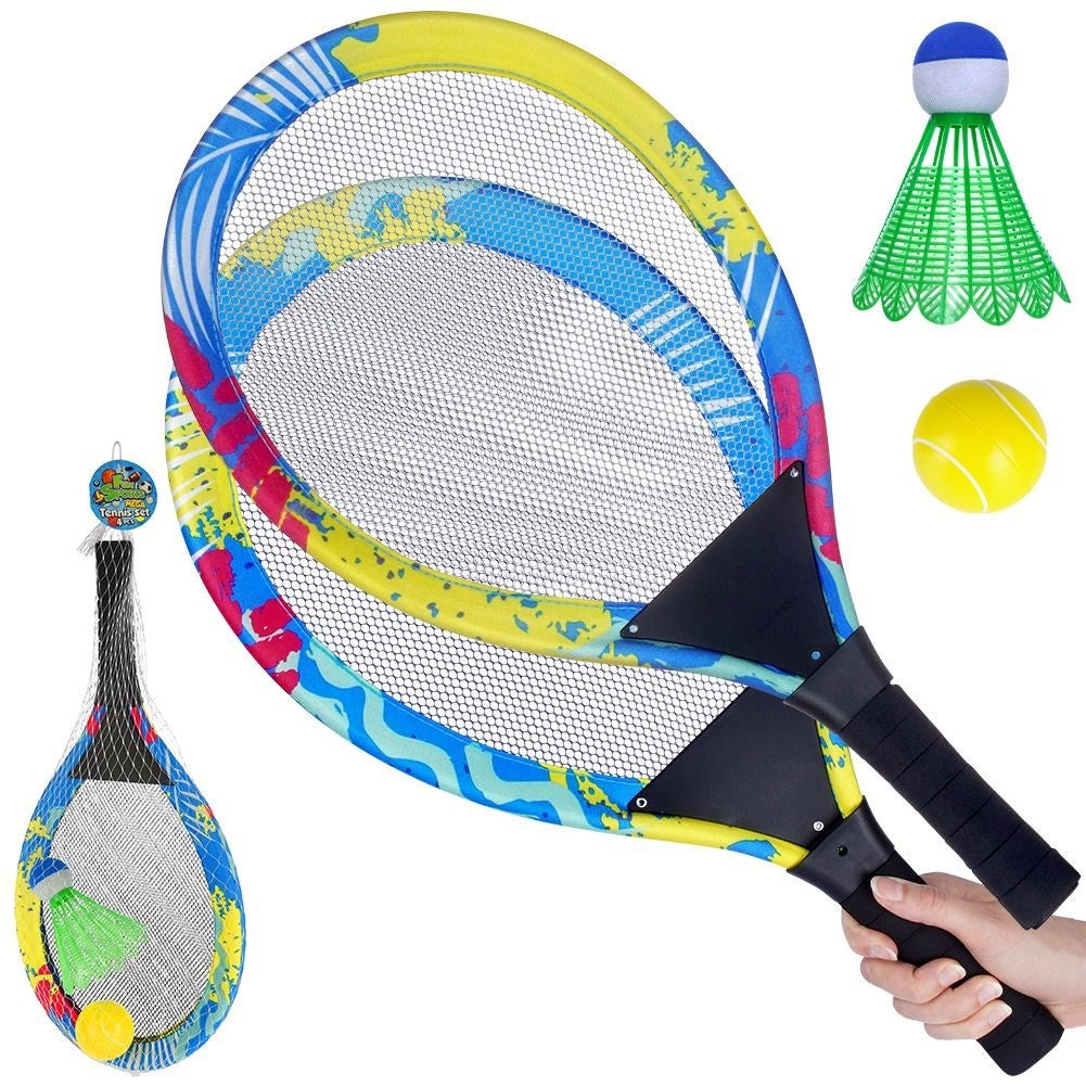 Set for 2: Large rackets, large & small ball, light & flexible