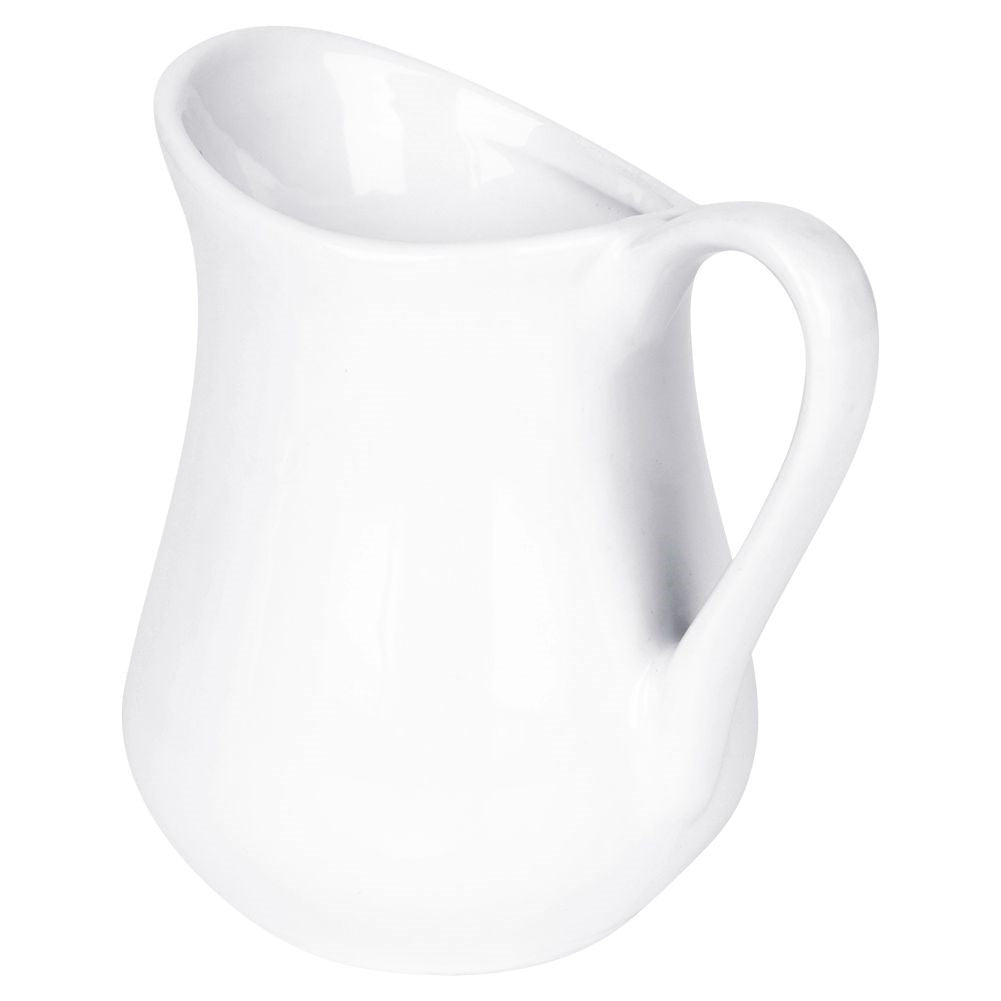 Set for sugar and milk in white porcelain, bowl and jug
