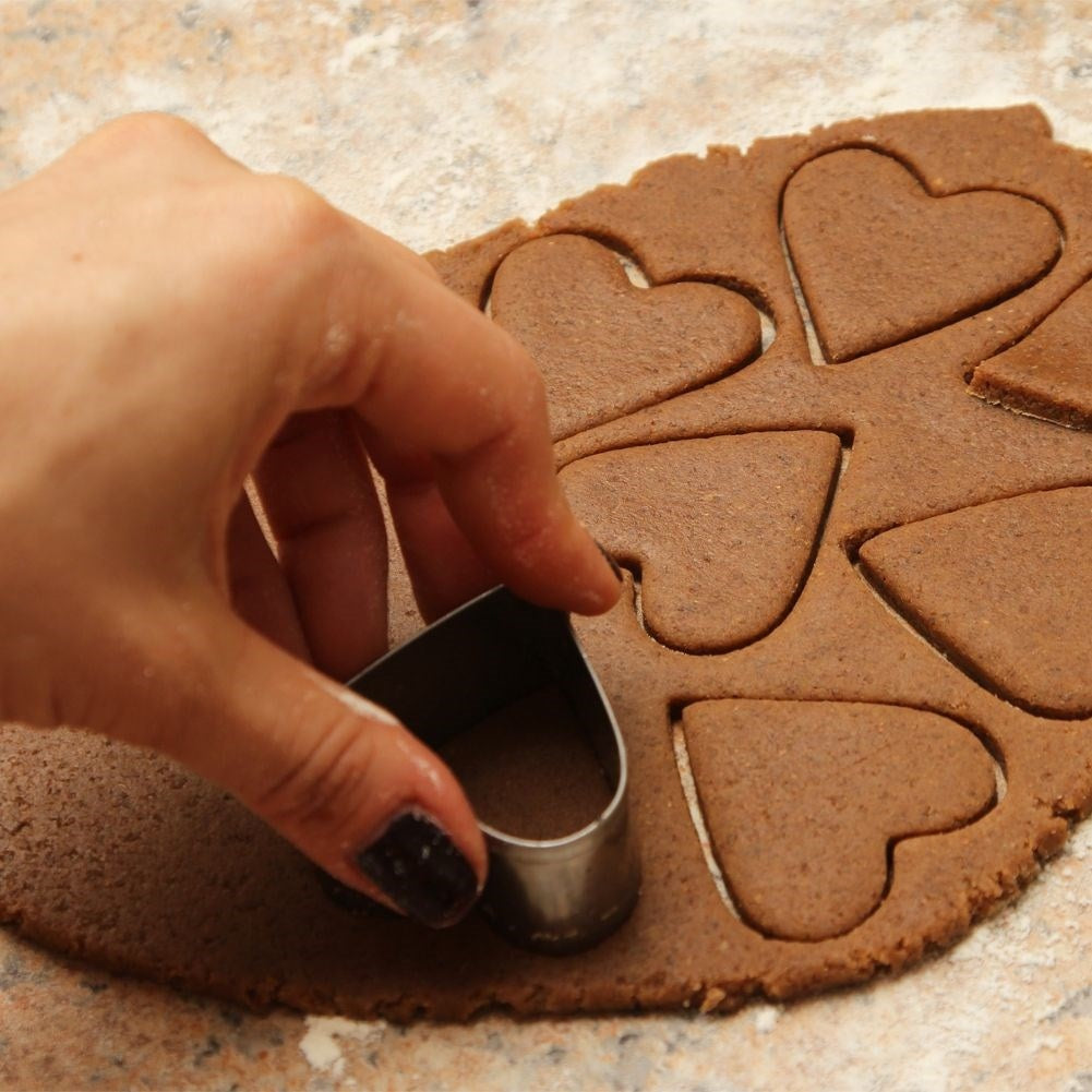 Set of 10 Christmas gingerbread molds in stainless steel