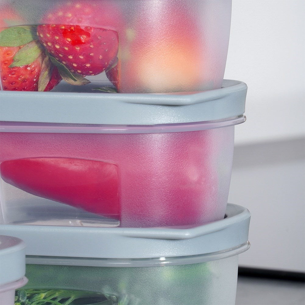 Set of 10 kitchen containers in 8 sizes, dishwasher/freezer safe