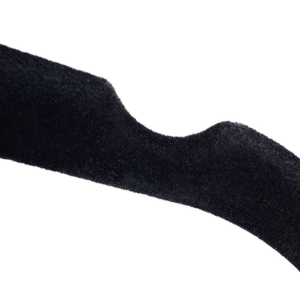 Set of 10 rotating clothes hangers in black velvet