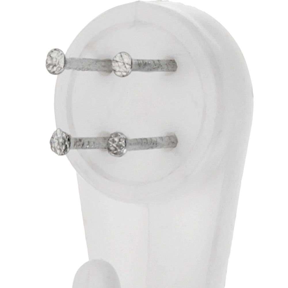 Set of 12 hooks with metal nails for concrete and wood