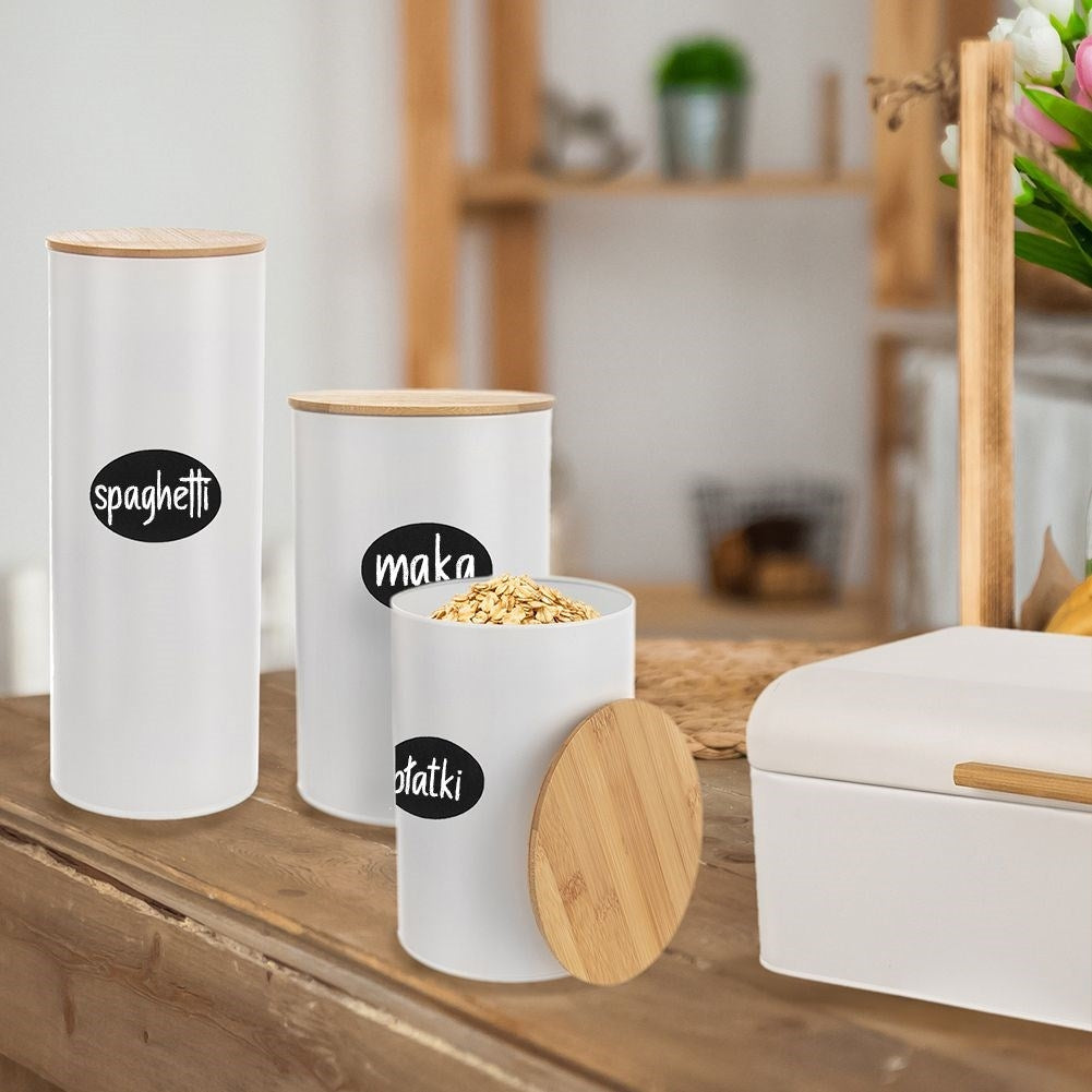 Set of 14 chalkboard labels for cans and bottles
