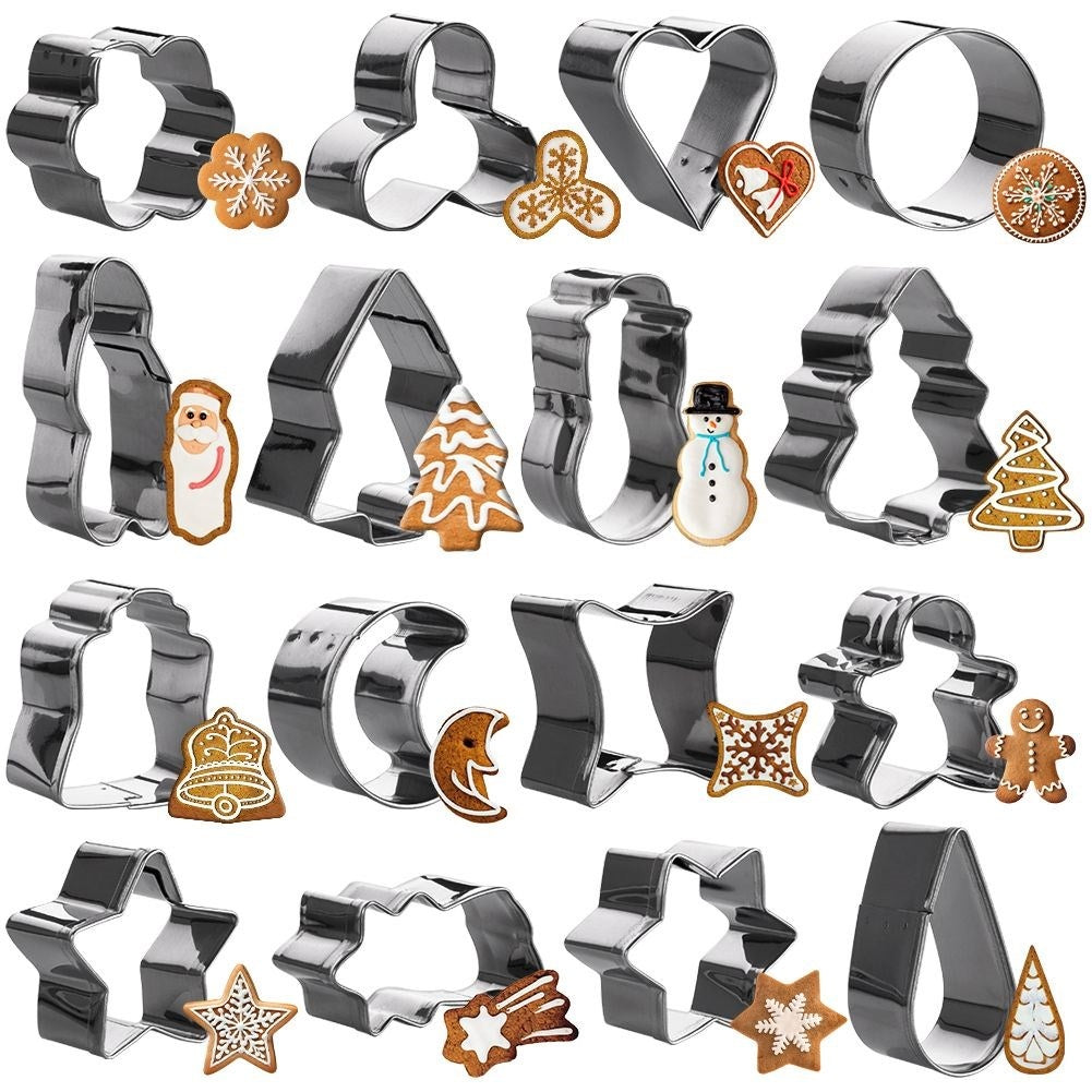 Set of 16 Christmas Shaped Embellishments