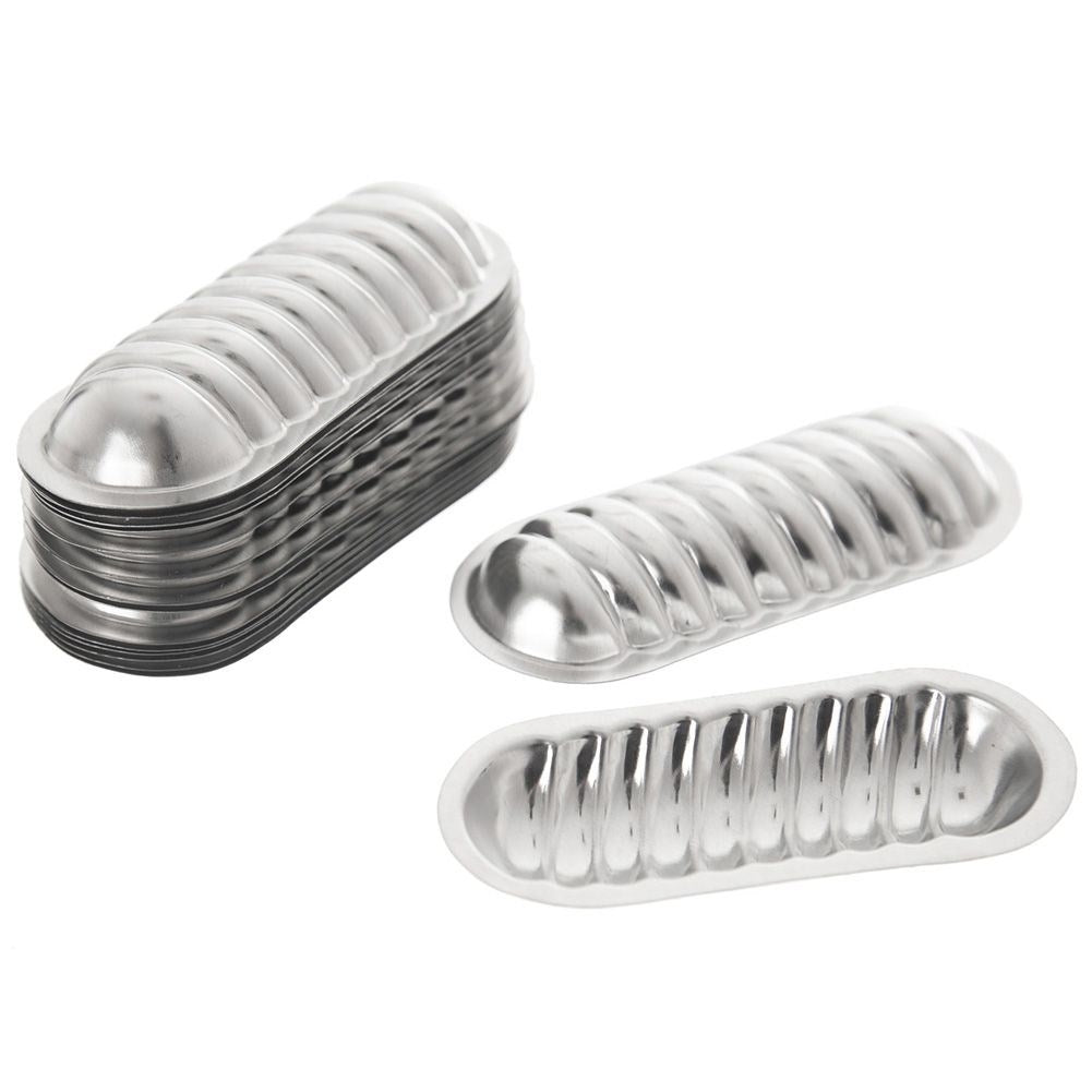 Set of 20 oblong cake tins in galvanized sheet