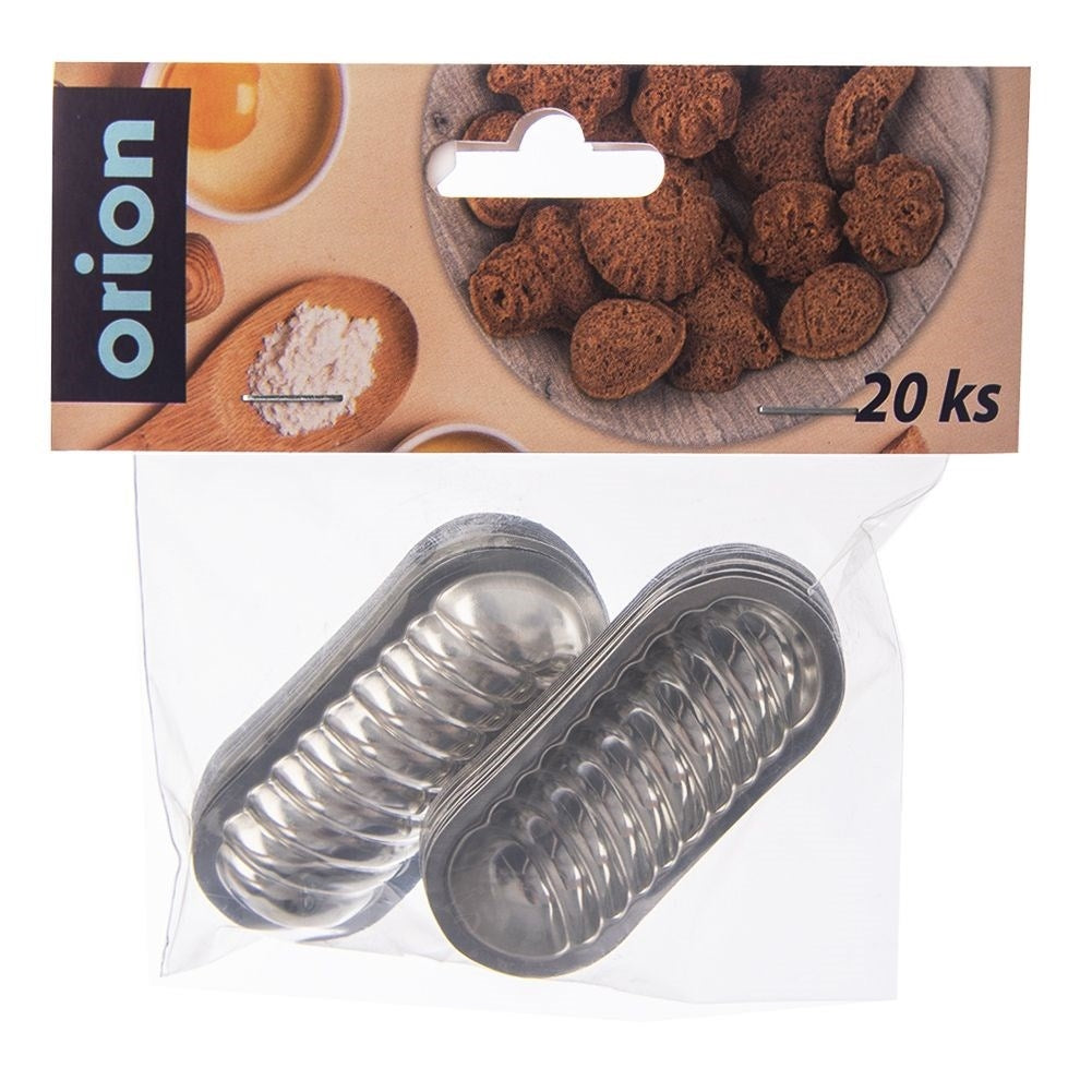Set of 20 oblong cake tins in galvanized sheet