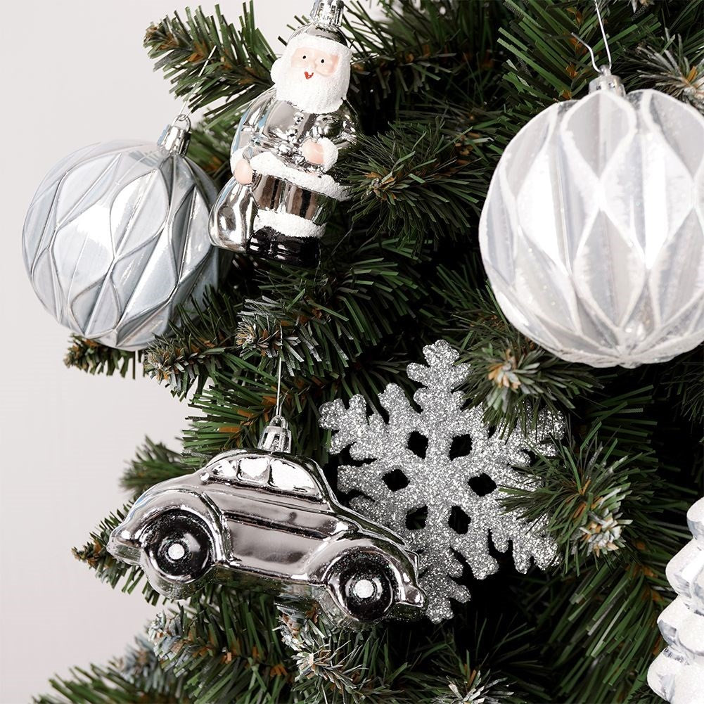 Set of 20 unbreakable Christmas tree balls in different patterns