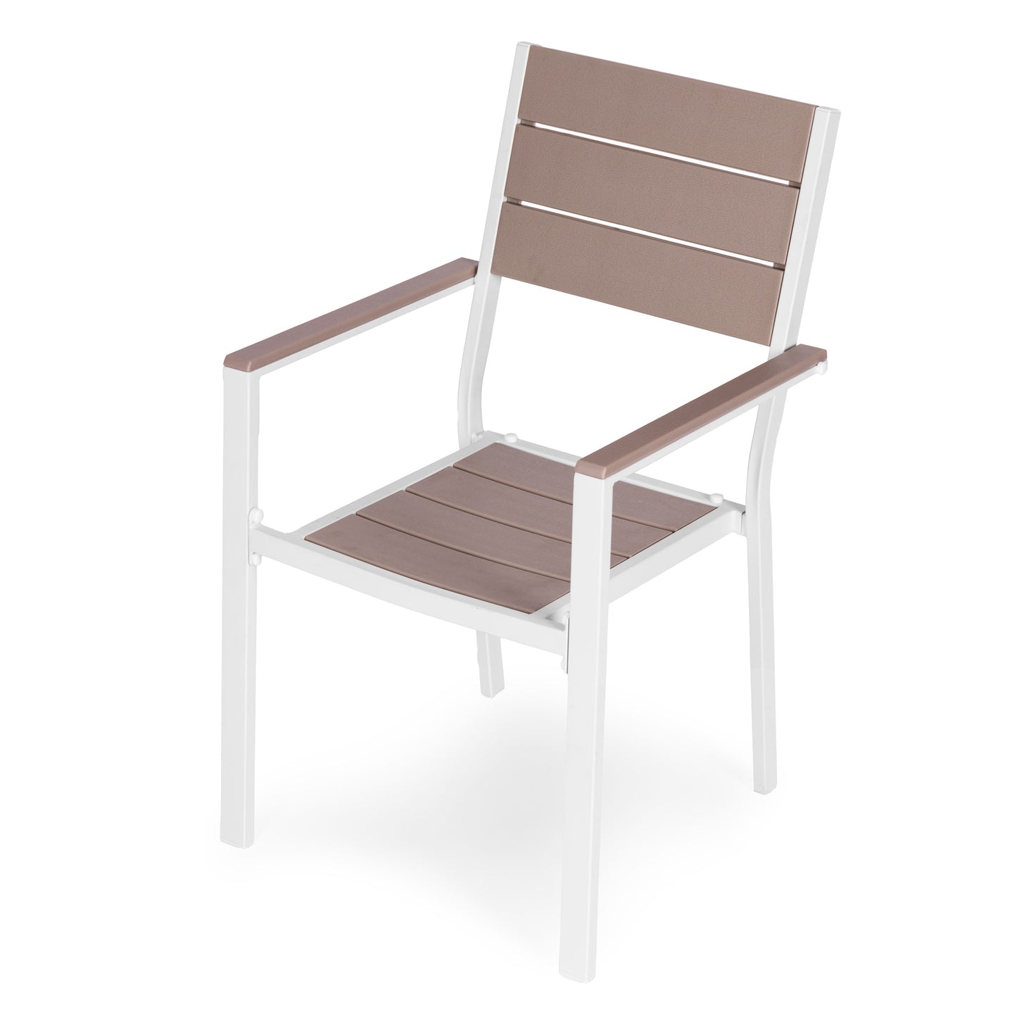 Set of 2 Steel & HDPE Garden Chairs, Weather-Resistant