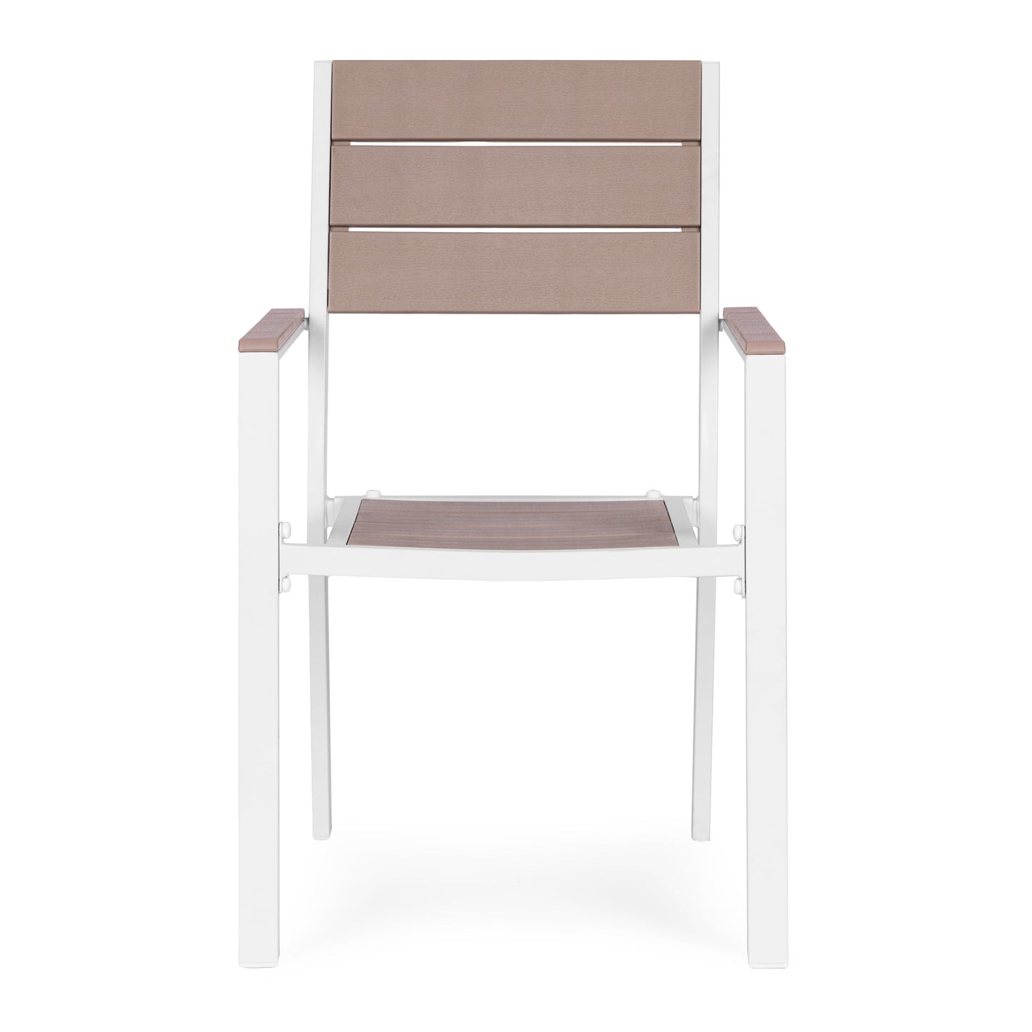 Set of 2 Steel & HDPE Garden Chairs, Weather-Resistant