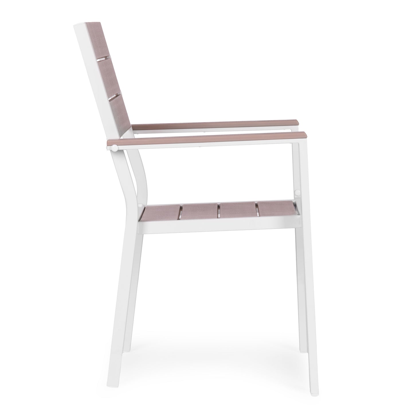 Set of 2 Steel & HDPE Garden Chairs, Weather-Resistant