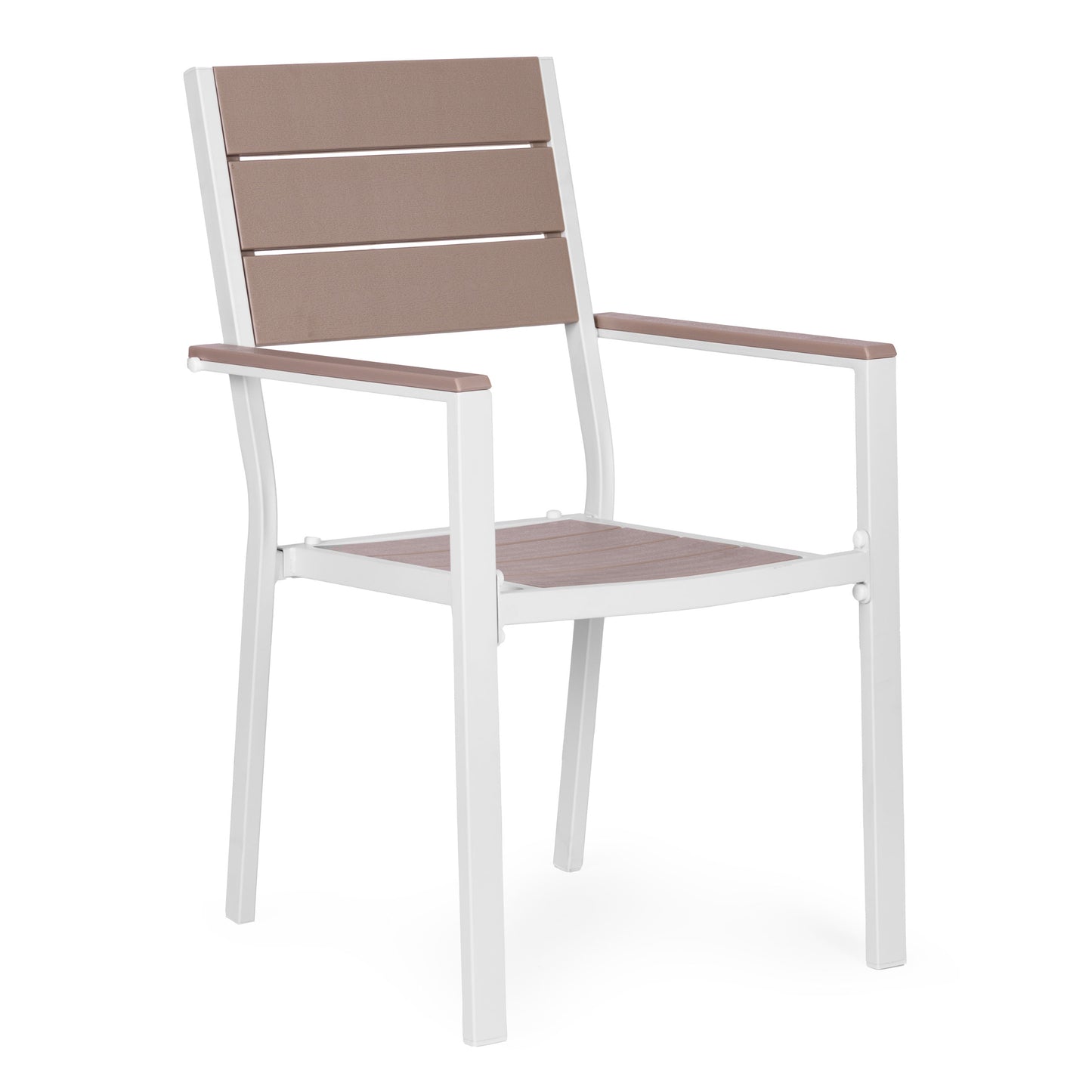 Set of 2 Steel & HDPE Garden Chairs, Weather-Resistant
