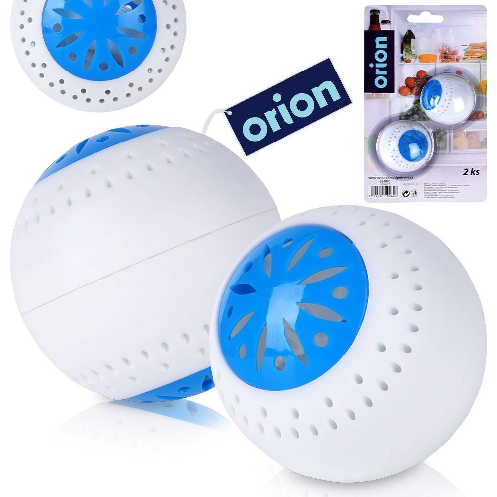Set of 2 balls that absorb odors in the refrigerator