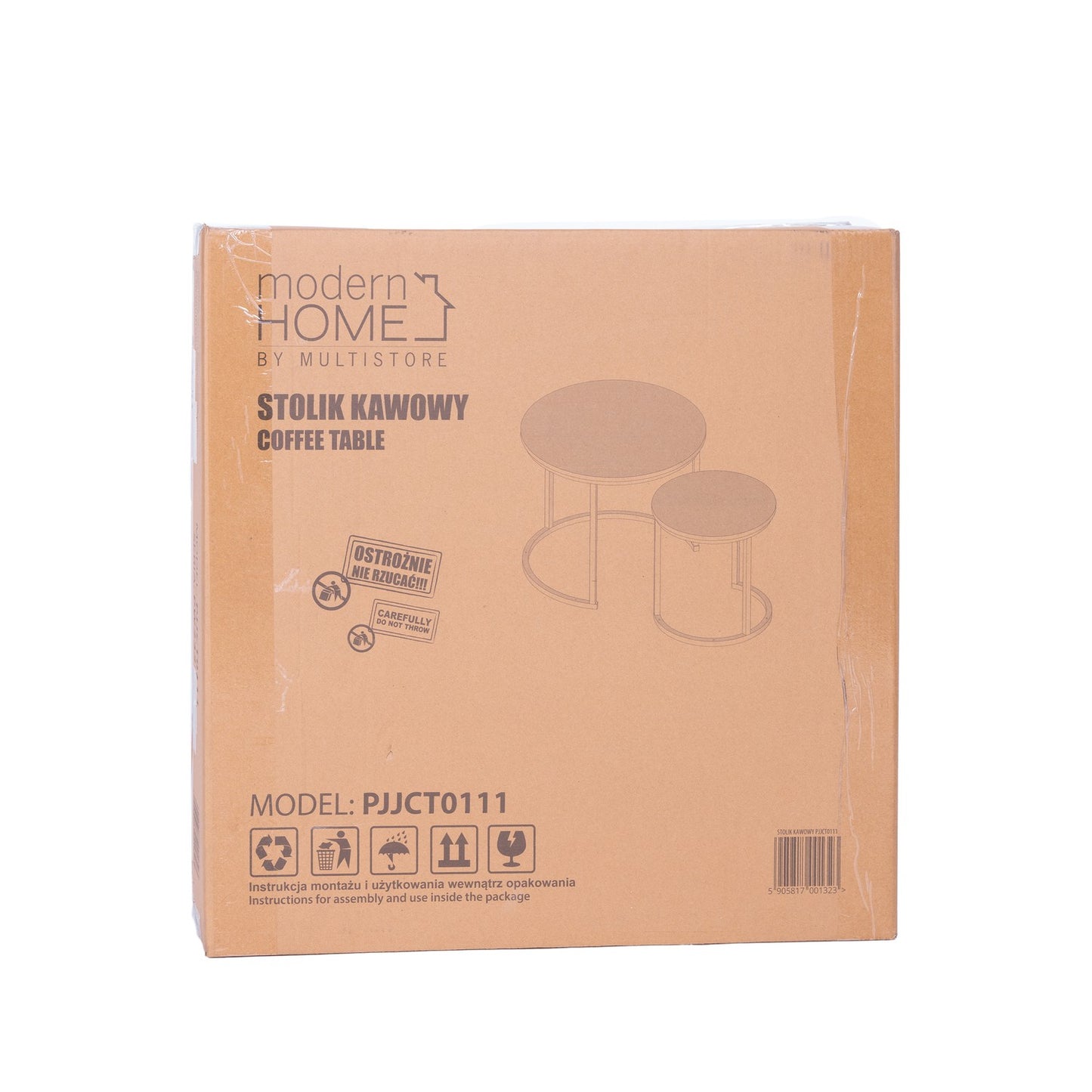 Set of 2 coffee tables, round Loft design