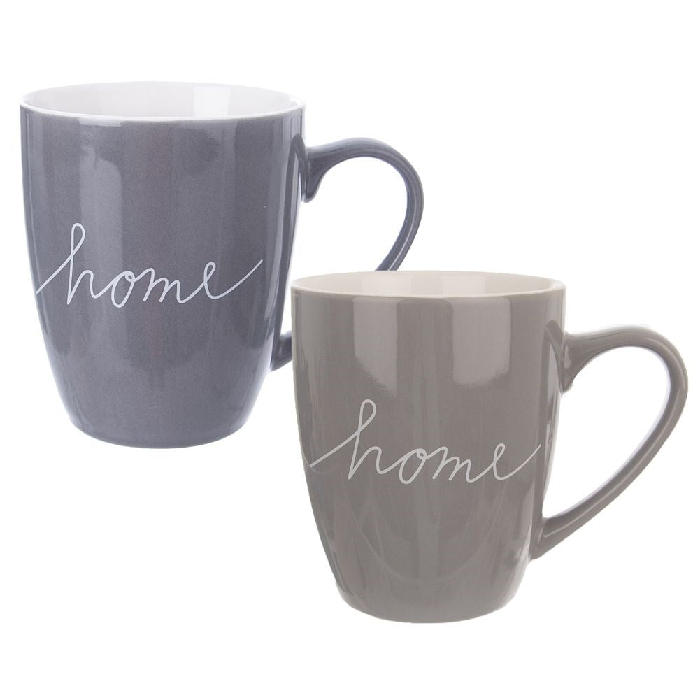 Set of 2 cups with handle and unique decoration in gift box
