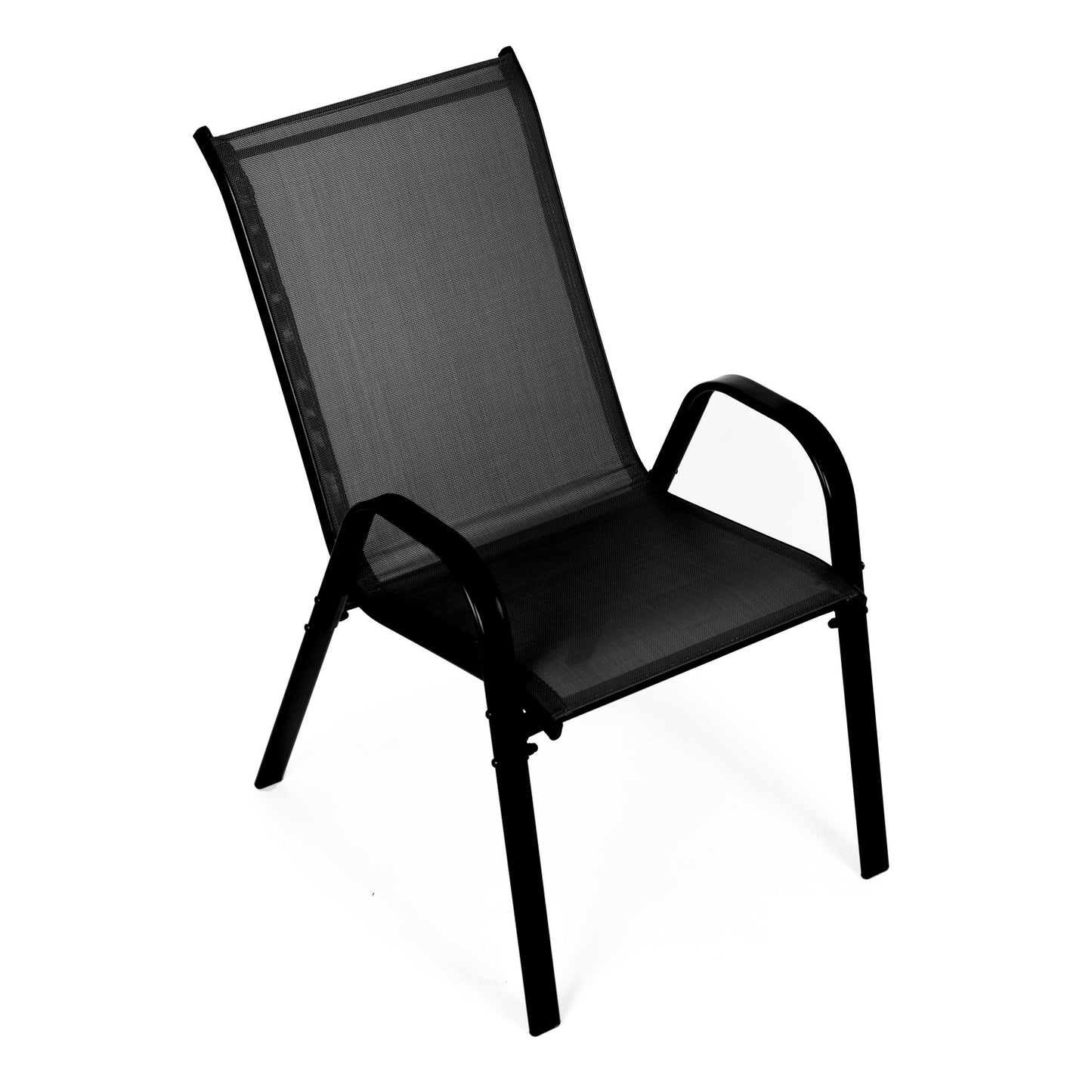 Set of 2 garden chairs for the terrace, balcony, black