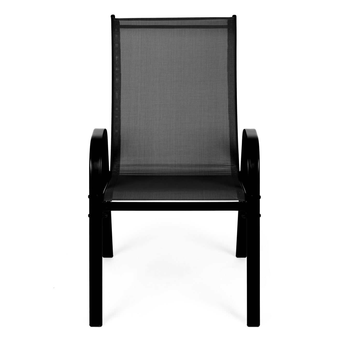 Set of 2 garden chairs for the terrace, balcony, black