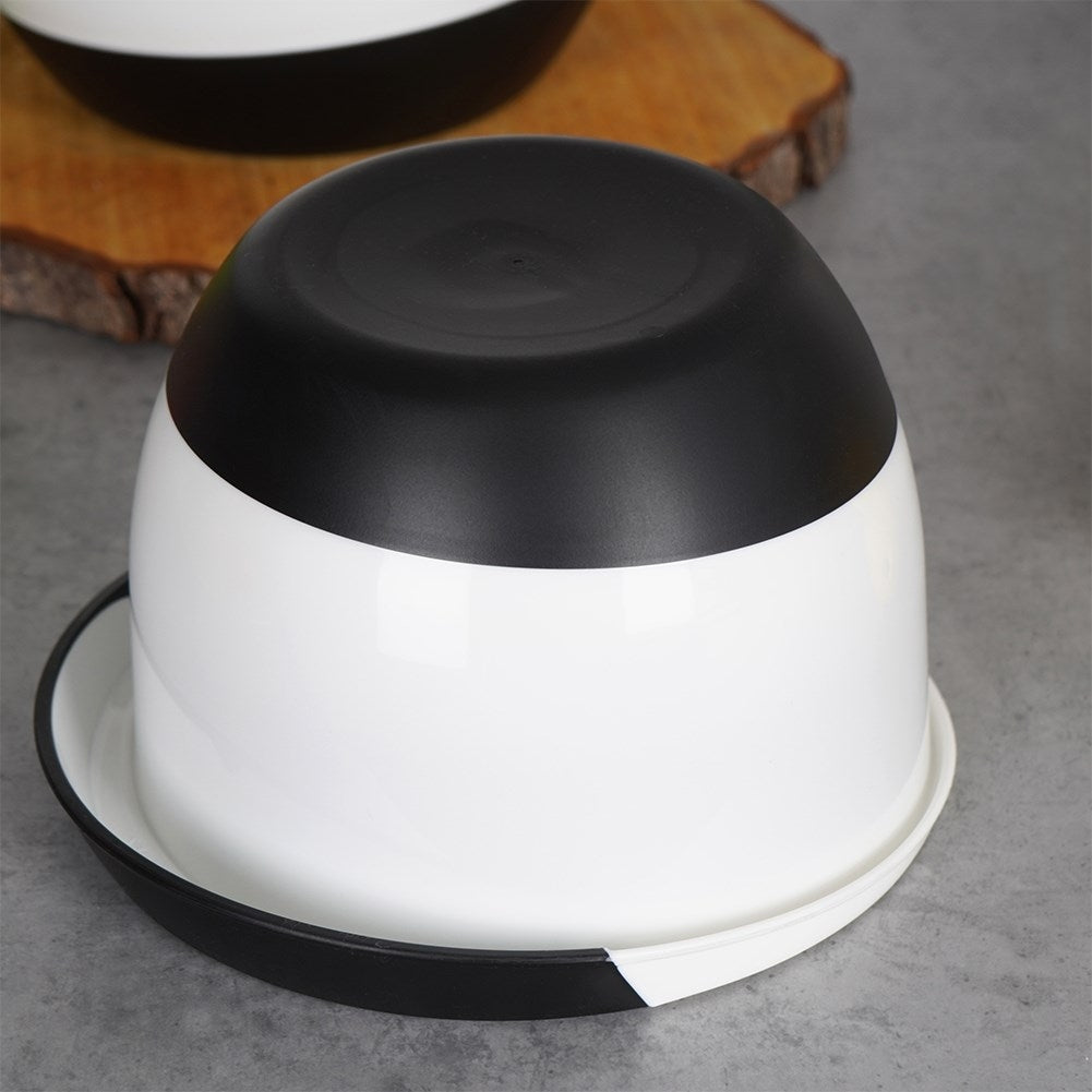 Set of 2 kitchen bowls: handle, non-slip base, 18.5 & 22.5 cm
