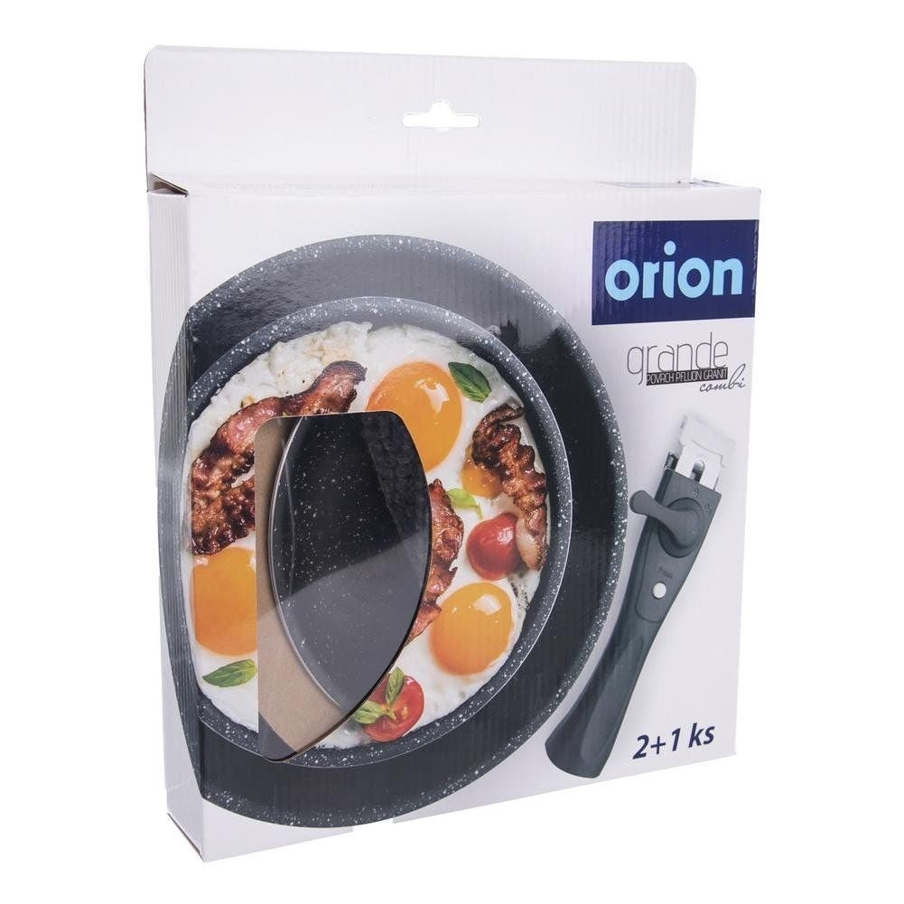 Set of 2 non-stick frying pans, removable handle, induction