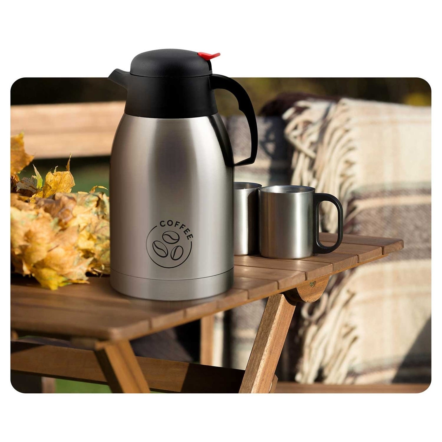 Set of 2 vacuum jugs for coffee and tea, 2 liters, Berdsen BD-780