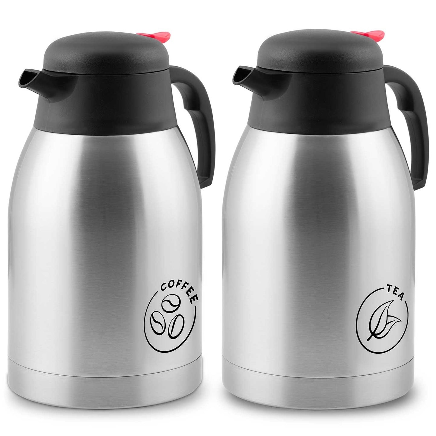 Set of 2 vacuum jugs for coffee and tea, 2 liters, Berdsen BD-780