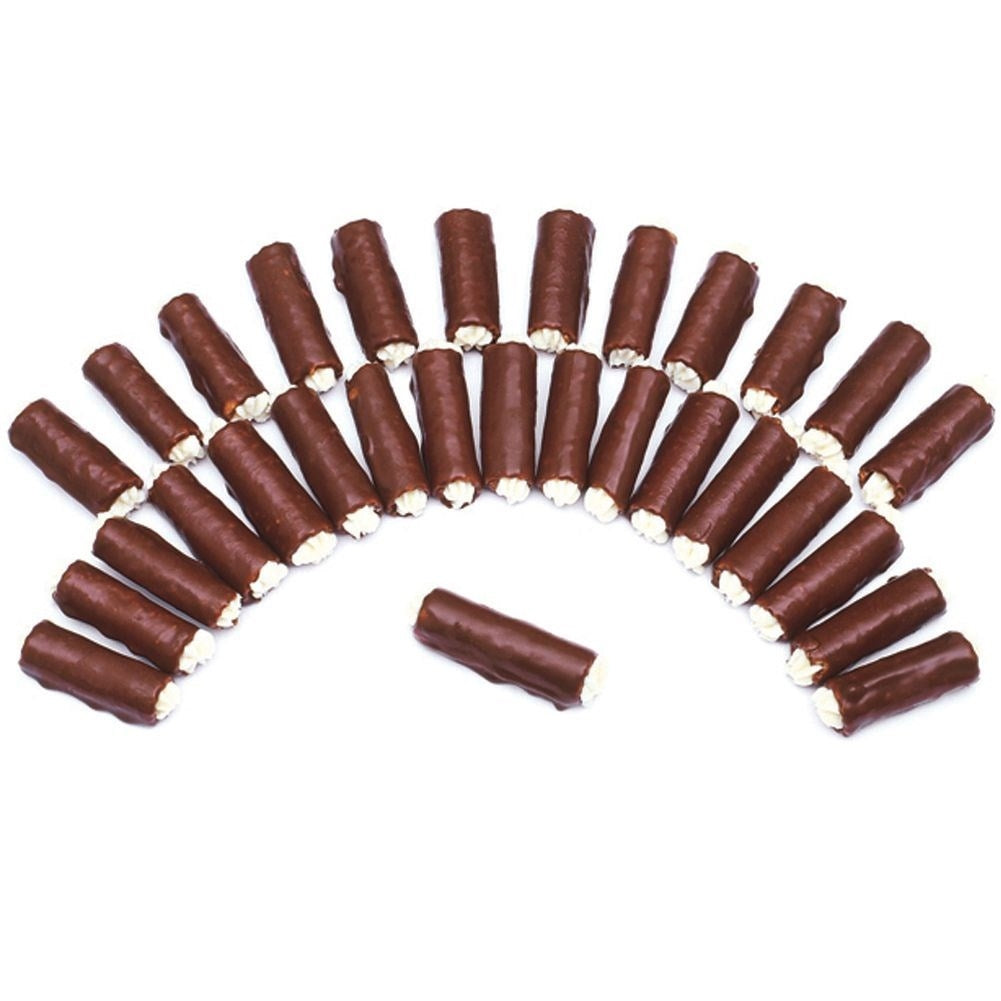 Set of 30 molds for cream rolls - chrome-plated metal