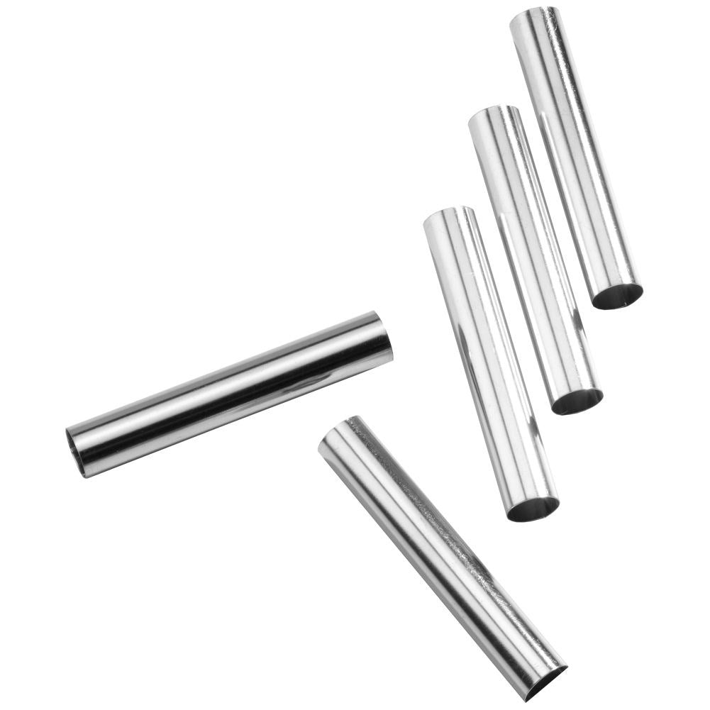Set of 30 molds for cream rolls - chrome-plated metal