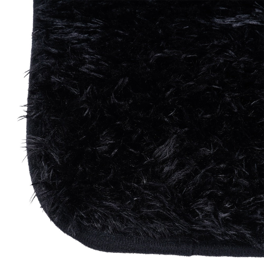 Set of 3 black bathroom mats