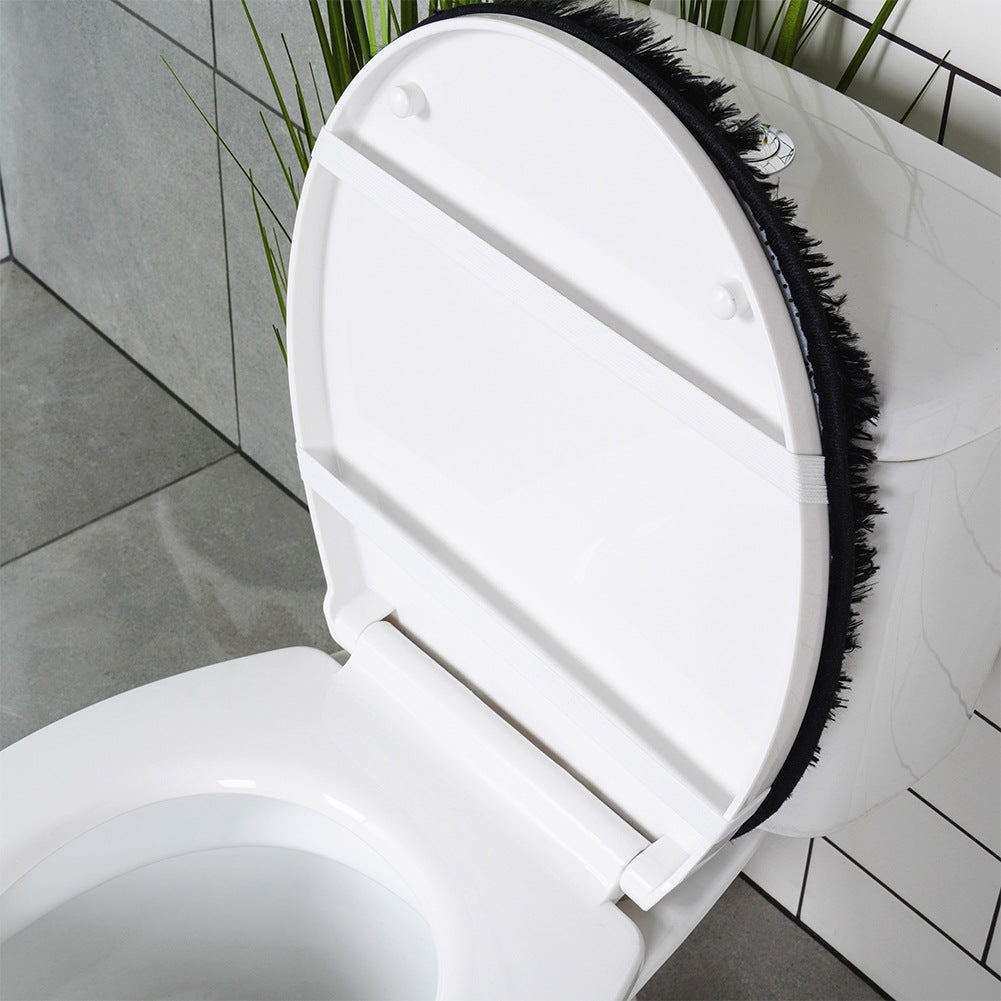 Set of 3 black bathroom mats