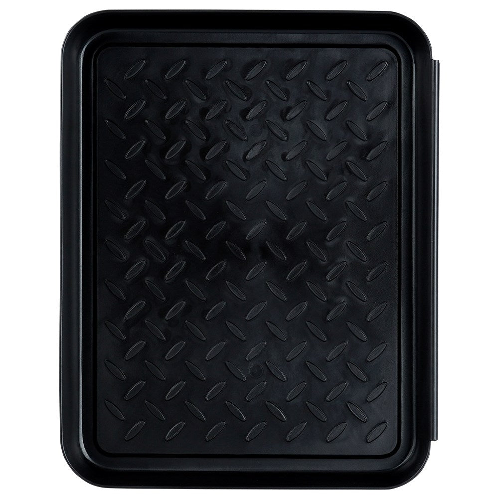 Set of 3 black durable shoe mats, connectable