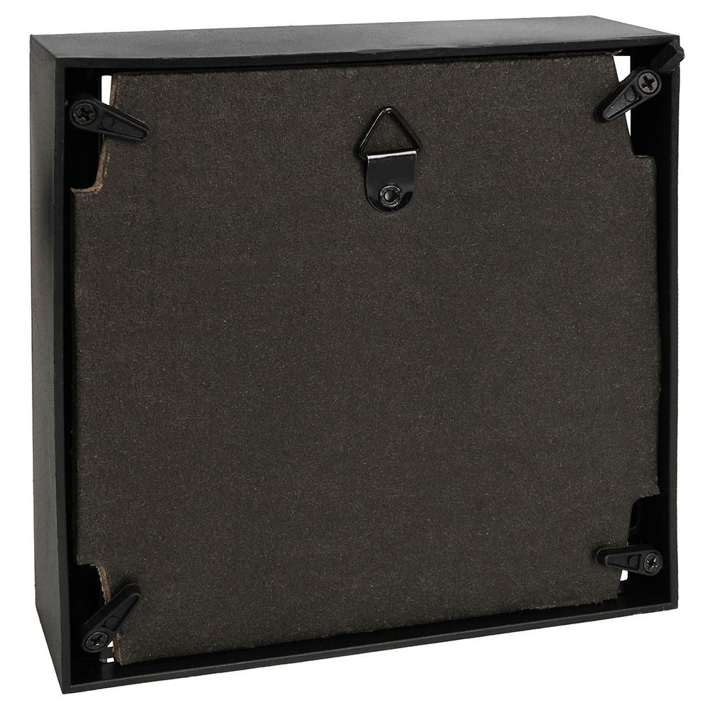 Set of 3 black photo frames in different sizes with glass front