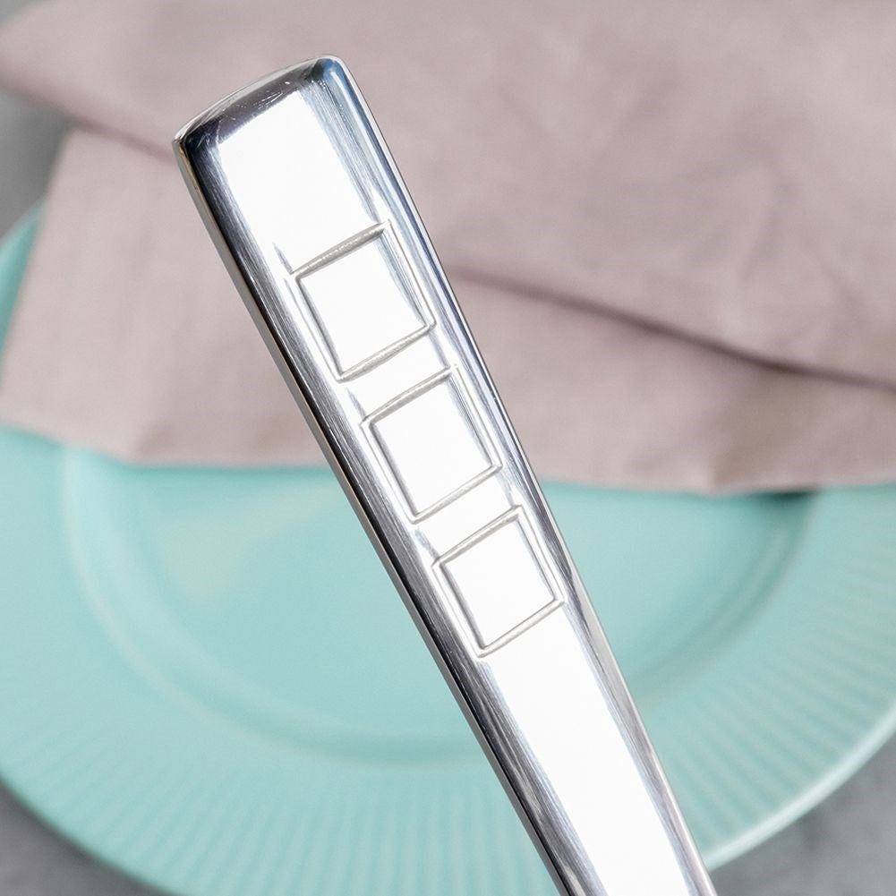 Set of 3 dinner knives in stainless steel, dishwasher safe