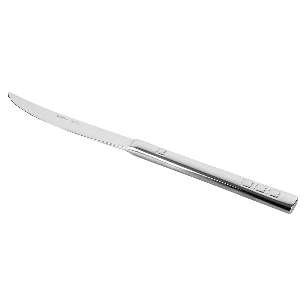 Set of 3 dinner knives in stainless steel, dishwasher safe