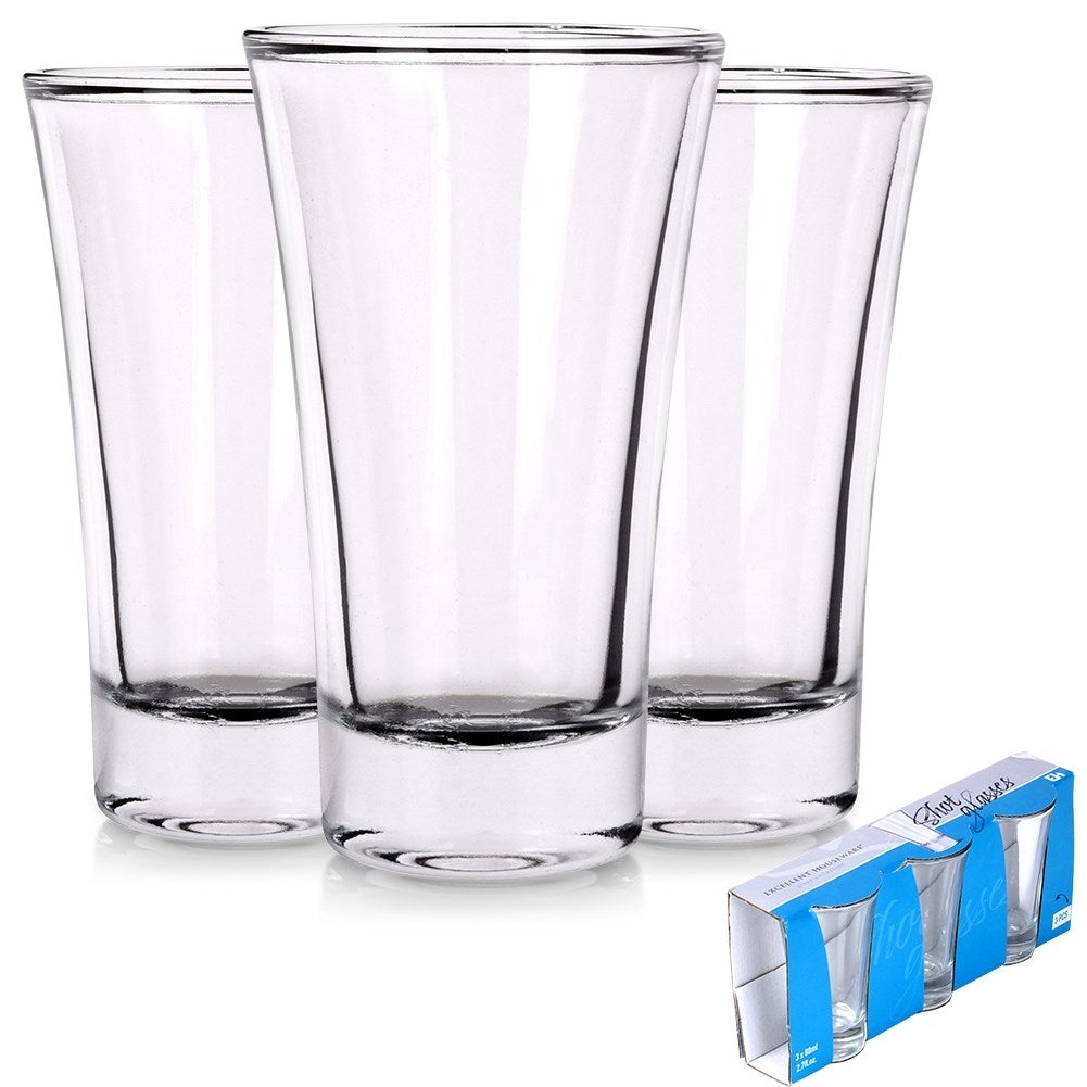Set of 3 glasses for vodka/liquor/shots - dishwasher safe