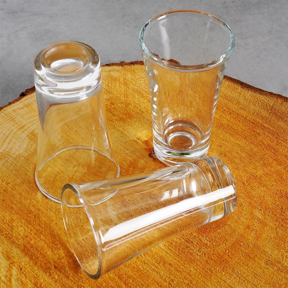 Set of 3 glasses for vodka/liquor/shots - dishwasher safe