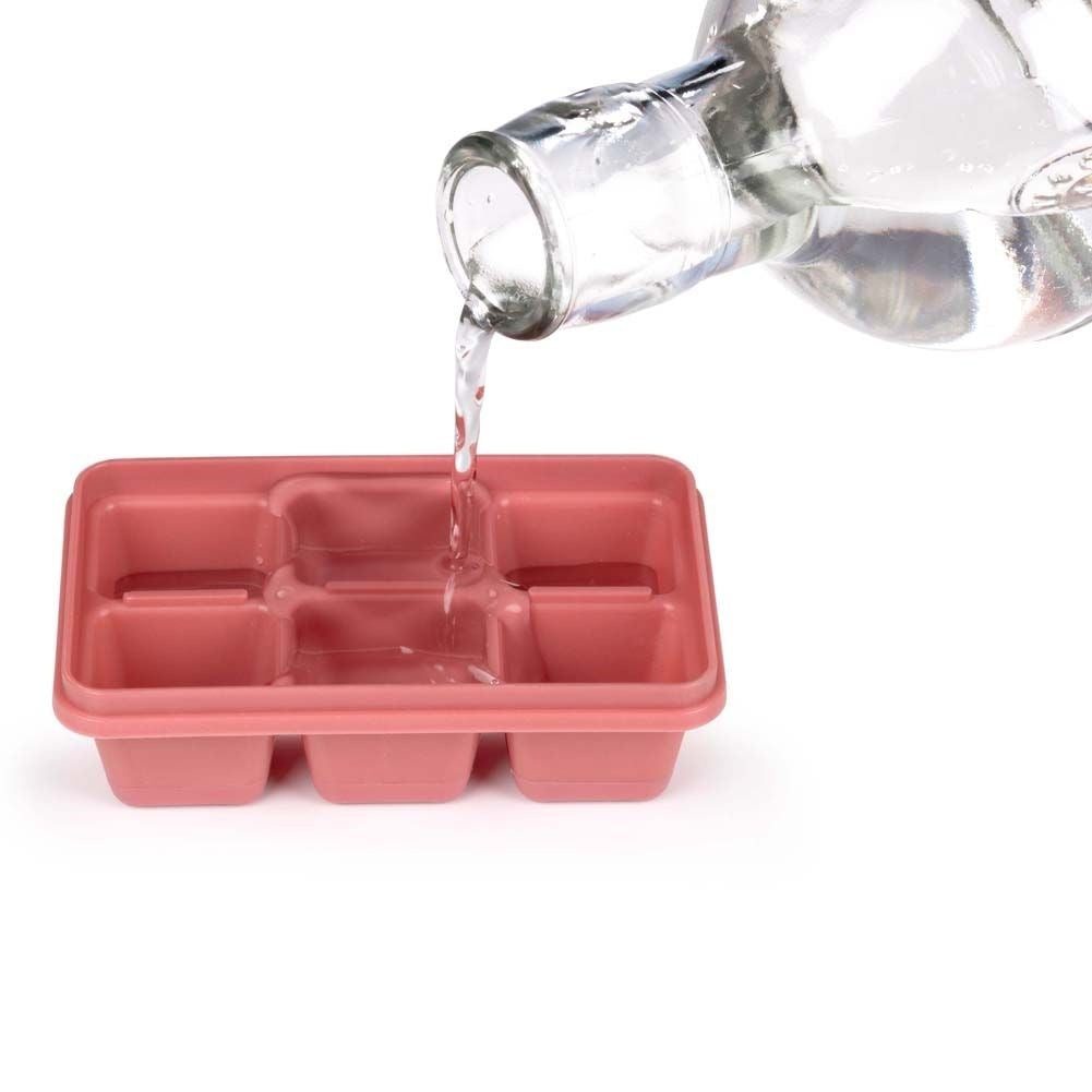Set of 3 ice molds with lids and flexible bottoms