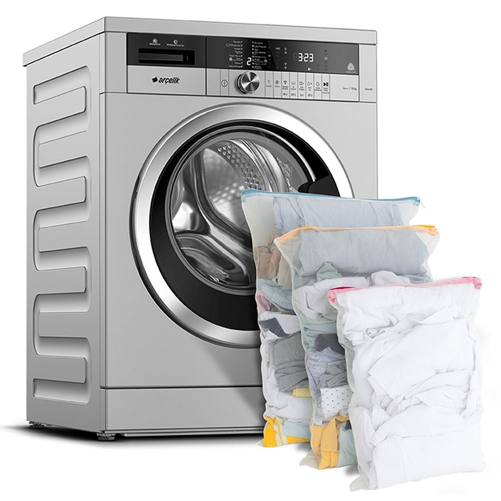 Set of 3 laundry bags for bras and delicate fabrics with zipper