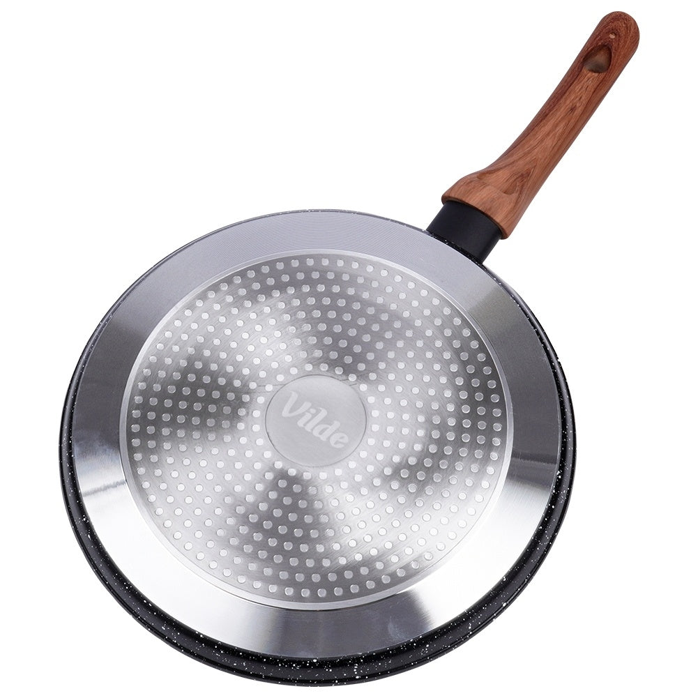 Set of 3 non-stick frying pans for all stoves, dishwasher safe