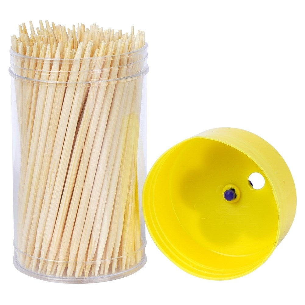 Set of 3 packs of wooden toothpicks, 150 pcs per pack