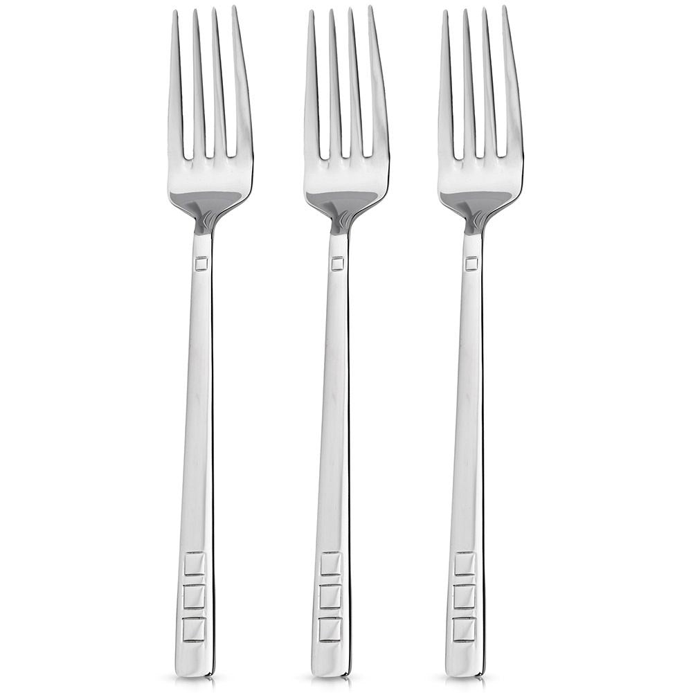 Set of 3 stainless steel forks, 21 cm, dishwasher safe