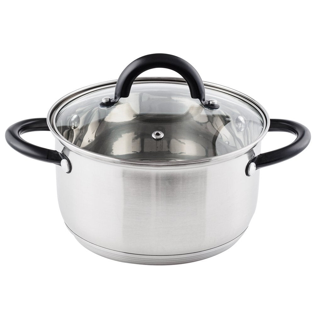 Set of 3 stainless steel pans for all stoves