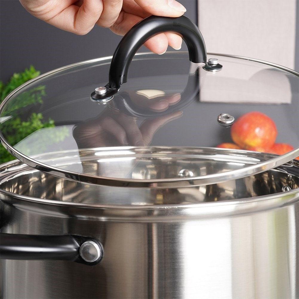 Set of 3 stainless steel pans for all stoves