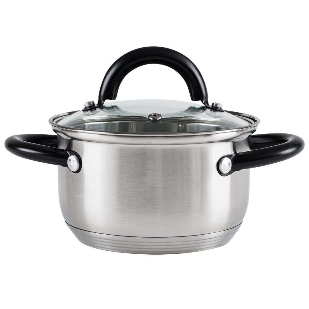 Set of 3 stainless steel pans for all stoves