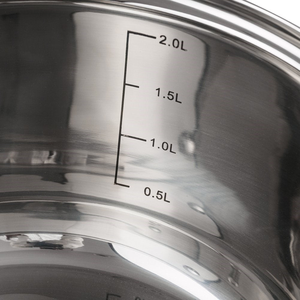 Set of 3 stainless steel pans for all stoves