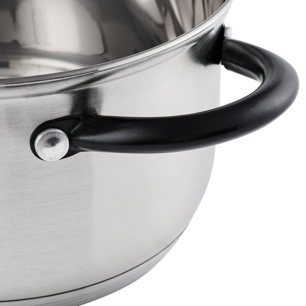 Set of 3 stainless steel pans for all stoves
