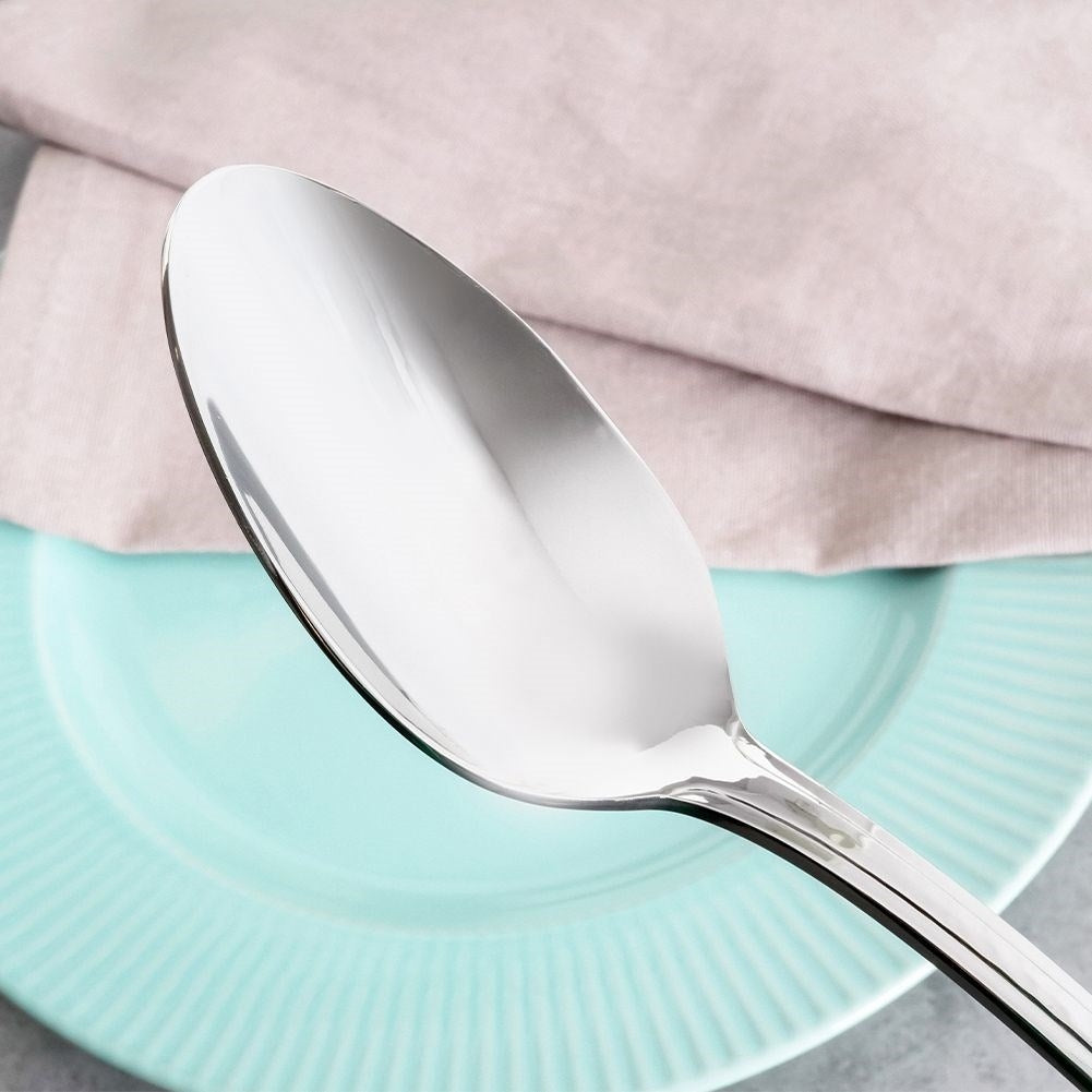 Set of 3 stainless steel spoons, hammered effect, dishwasher safe
