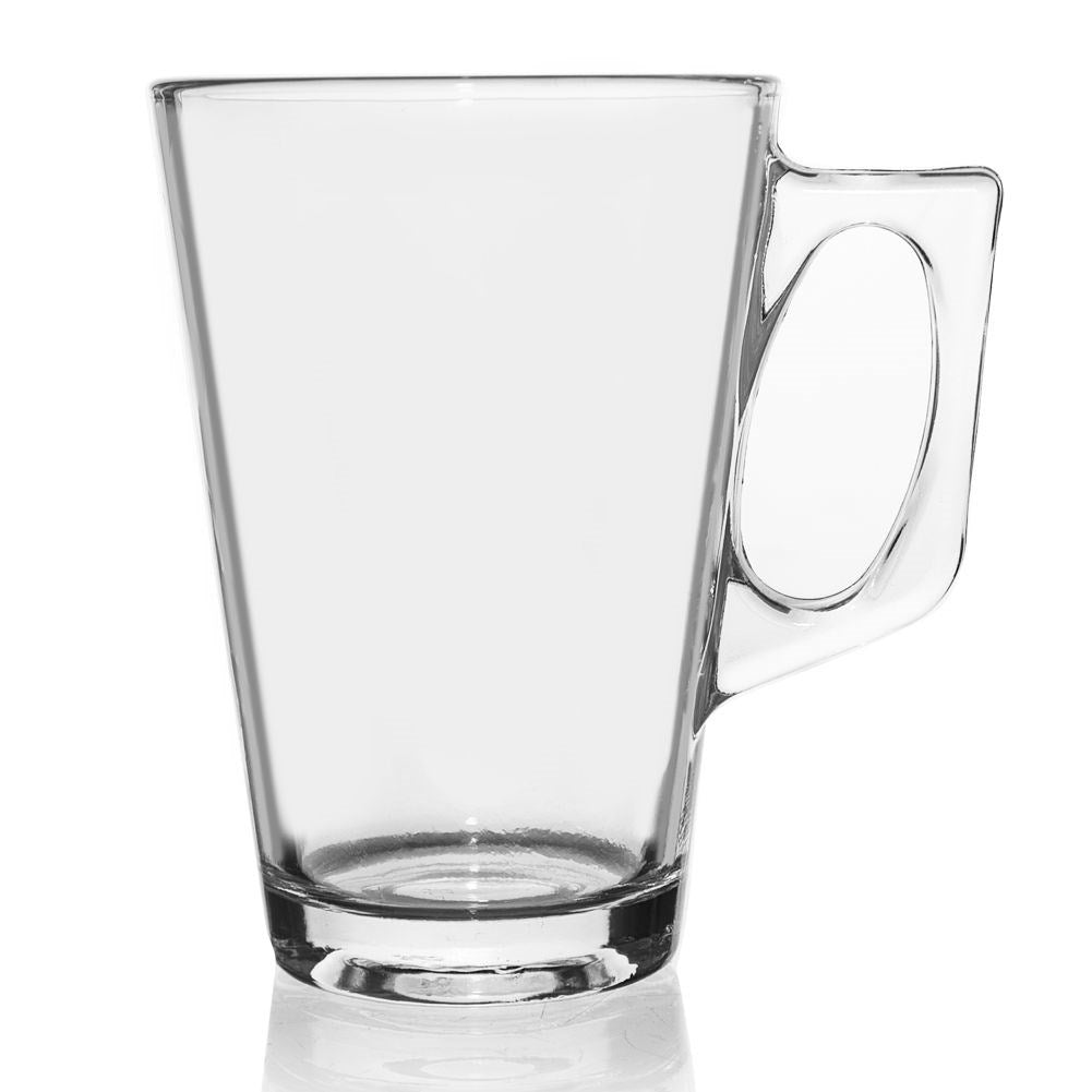 Set of 3 sturdy glasses for coffee, tea and other drinks