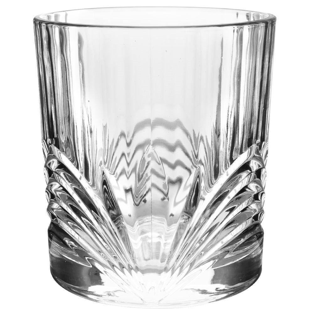 Set of 3 thick glasses with different decorations, dishwasher safe
