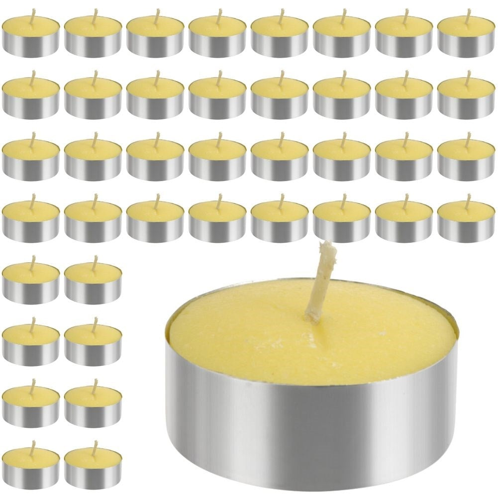Set of 40 tealights with essential oil and lemon scent