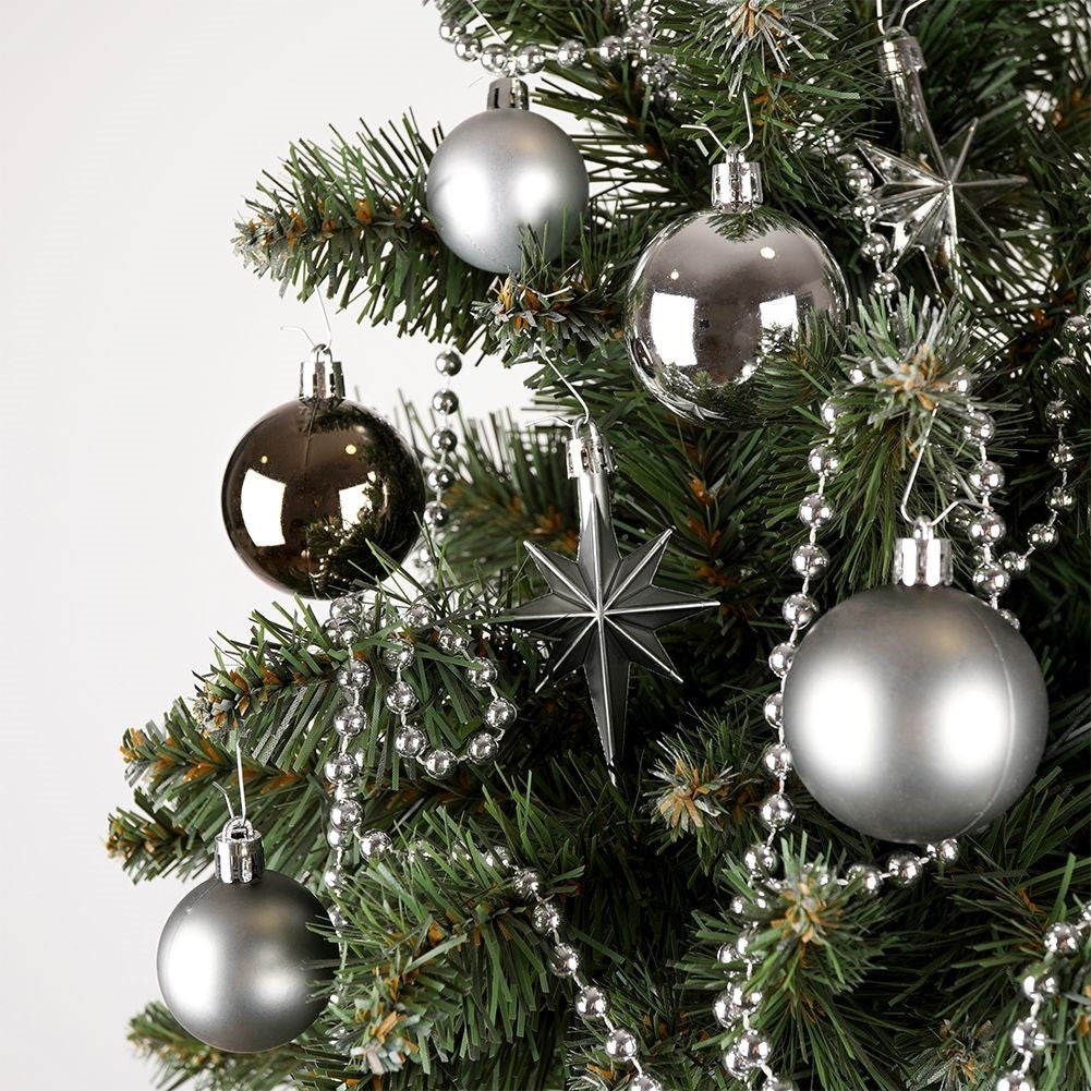 Set of 45 Unbreakable Christmas Baubles and Sparkling Star